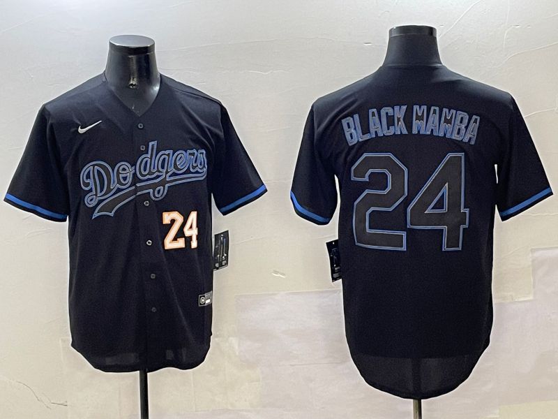 Men Los Angeles Dodgers 24 Black Mamba Black Classic Edition 2025 Nike MLB Jersey style 19